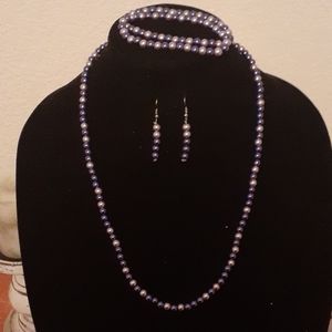 Real Glass Pearl's/Jewlery Set